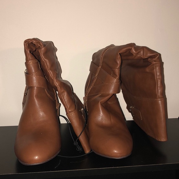 RAMPAGE Black & Brown Heeled Boots - Picture 3 of 7